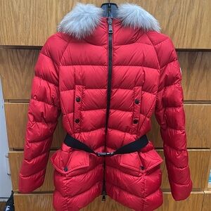 Red Moncler jacket